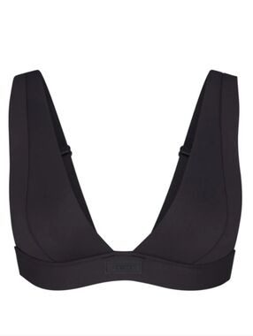SKIMS▪️Recycled Swim Plunge V-Neck Bikini Top in Onyx